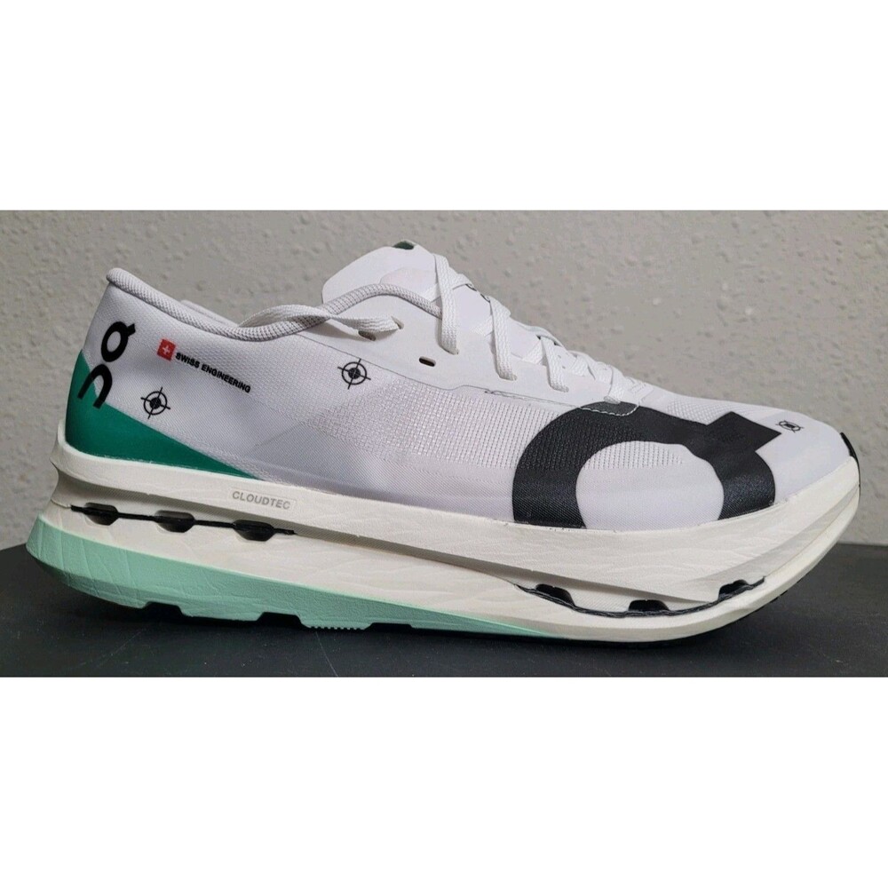 NEW On Cloudboom Echo 3 Womens 9.5 White Mint Carbon Plate Racing Running Shoes